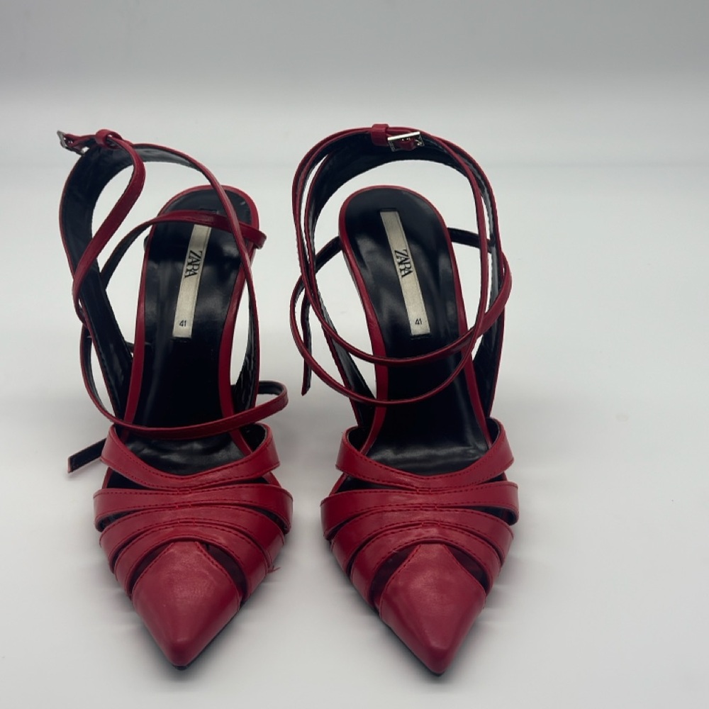 Zara Women's Red Strappy Heels